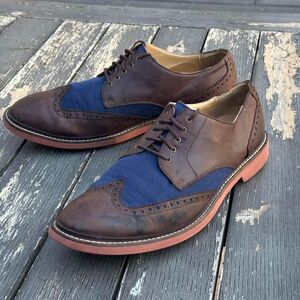 Cole-haan Men's Brown and Blue Oxfords